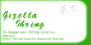 gizella ihring business card